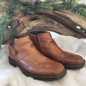 Made in Italy, by Structure; Men’s SZ.9.5, Leather, ankle boots, pre-owned, GUC